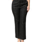 Dolce & Gabbana Black Floral Brocade High Waisted Trouser Pants