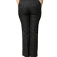 Dolce & Gabbana Black Floral Brocade High Waisted Trouser Pants