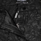 Dolce & Gabbana Black Floral Brocade High Waisted Trouser Pants