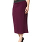 Dolce & Gabbana Maroon Mid Waist Pencil Cut Midi Skirt