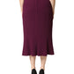 Dolce & Gabbana Maroon Mid Waist Pencil Cut Midi Skirt