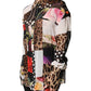 Dolce & Gabbana Multicolor Patchwork Silk CollaredBlouse Top