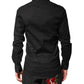Dolce & Gabbana Black GOLD Cotton Men Dress Formal Shirt