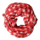 Dolce & Gabbana Red Checkered Stole Neck Wrap Shawl Scarf