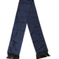 Dolce & Gabbana Navy Blue Silk Fringes Neck Foulard Scarf