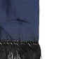 Dolce & Gabbana Navy Blue Silk Fringes Neck Foulard Scarf