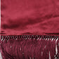 Dolce & Gabbana Red Satin Silk Fringes Neck Foulard Scarf