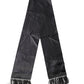 Dolce & Gabbana Black Satin Silk Fringes Neck Foulard Scarf