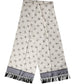 Dolce & Gabbana White Printed Fringes Wrap Foulard Men 183cm x 33cm Scarf