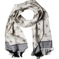 Dolce & Gabbana White Printed Fringes Wrap Foulard Men 183cm x 33cm Scarf