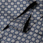 Dolce & Gabbana Blue Patterned Silk Fringes Foulard 138cm x 15.5cm Scarf