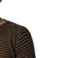 Daniele Alessandrini Brown Black Stripes Wool Crew Neck Pullover Sweater