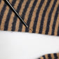 Daniele Alessandrini Brown Black Stripes Wool Crew Neck Pullover Sweater