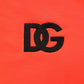 Dolce & Gabbana Neon Orange Polyester Crew Neck Men T-shirt