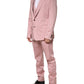 Dolce & Gabbana Pink Cotton Single Breasted 3 Piece Suit