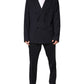 Dolce & Gabbana Blue Wool Double Breasted 2 Piece Men Suit