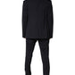 Dolce & Gabbana Blue Wool Double Breasted 2 Piece Men Suit