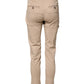 Jacob Cohen Beige Lyocell Skinny High Waist Chino Casual Pants
