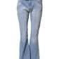 CRISTINAEFFE Light Blue Washed High Waist Bootcut Denim Jeans