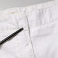 Gaudi White Mid Waist Skinny Chino Cotton Trouser Pants
