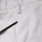 Gaudi White Mid Waist Skinny Chino Cotton Trouser Pants
