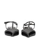Prada Gray Leather Flat Sandals