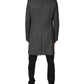 Dolce & Gabbana Gray Wool Blend Long Trench Coat Men Jacket
