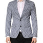 Dolce & Gabbana Blue Cotton Patterned Single Breasted Blazer