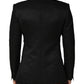 Dolce & Gabbana Black Cotton Double Breasted 2 Button Blazer