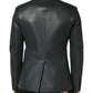 Dolce & Gabbana Black Leather Double Breasted 2Button Blazer