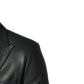 Dolce & Gabbana Black Leather Double Breasted 2Button Blazer