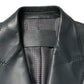 Dolce & Gabbana Black Leather Double Breasted 2Button Blazer