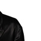 Dolce & Gabbana Black Silk Double Breasted 2 Button Blazer
