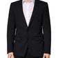 Dolce & Gabbana Black Wool Single Breasted 2 Button Blazer