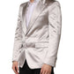 Dolce & Gabbana Silver SICILIA Single Breasted Jacket Blazer