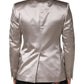 Dolce & Gabbana Silver SICILIA Single Breasted Jacket Blazer