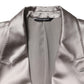 Dolce & Gabbana Silver SICILIA Single Breasted Jacket Blazer