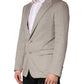 Dolce & Gabbana Gray Cashmere Single Breasted Jacket Blazer