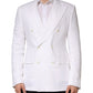 Dolce & Gabbana White Linen Double Breasted 2 Button Blazer