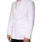 Dolce & Gabbana White Linen Double Breasted 2 Button Blazer