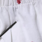 Department 5 White Floral Tapered High Waist Cropped Pants