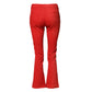 PT Torino Red Flared Mid Waist Chino Casual Trouser Pants