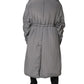 Dolce & Gabbana Gray Acetate Padded Collared Coat Jacket