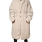 Dolce & Gabbana Beige Padded Collared Long Trench Coat Jacket