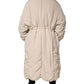 Dolce & Gabbana Beige Padded Collared Long Trench Coat Jacket