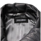 Dolce & Gabbana Black Leather Collared Trench Coat Jacket