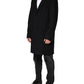 Dolce & Gabbana Black Wool Single Breasted Long Coat Jacket