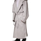 Dolce & Gabbana Off White Belted Long Trench Coat Men Jacket