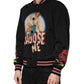 Dolce & Gabbana Black Pin Up Button Down Men Bomber Jacket