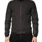 Dolce & Gabbana Black Stripes Cotton Full Zip Bomber Jacket